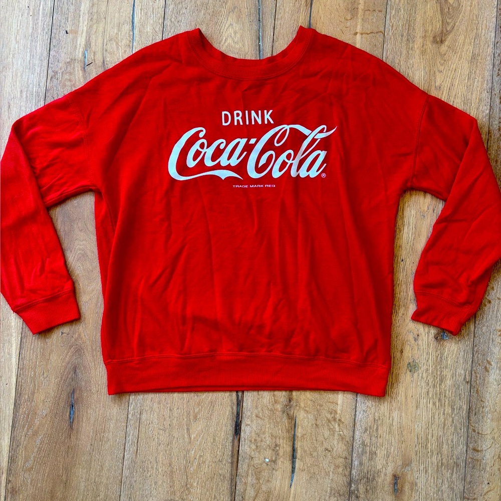 Coca Cola Women's Bold Red Crew Neck Sweater